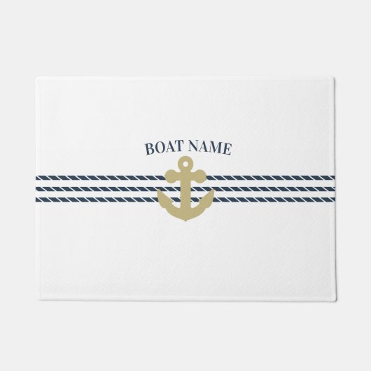 Nautical Boat Anchor, touw Deurmat (Voorkant)