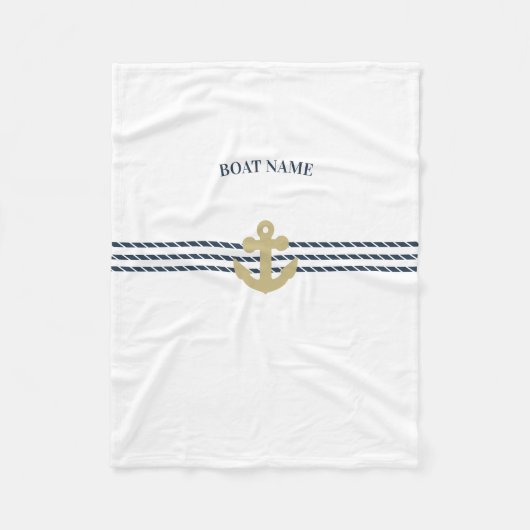 Nautical Boat Anchor, touw Fleece Deken (Voorkant)