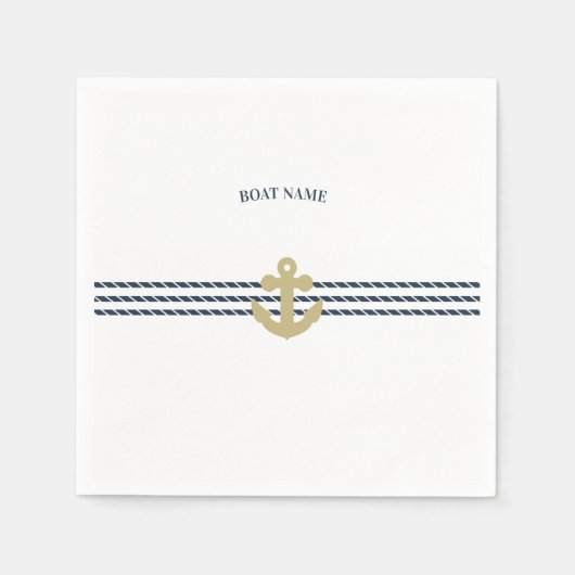 Nautical Boat Anchor, touw Servet (Voorkant)