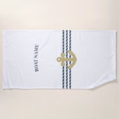 Nautical Boat Anchor, touw Strandlaken (Voorkant)