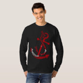 Nautical boat anchor Turkey Turkish flag ocean Fis T-shirt (Voorkant volledig)