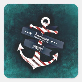 Nautical Boat Anchor Vierkante Sticker