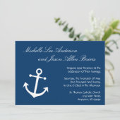 Nautical Boat Anchor Wedding Invitations (marine) Kaart (Staand voorkant)