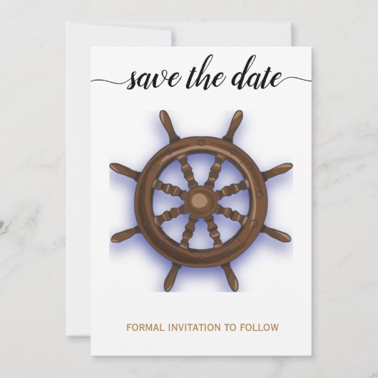 Nautical Boat Anker Sailing SAVE THE DATE KAART (Achterkant)