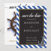 Nautical Boat Anker Sailing SAVE THE DATE KAART (Voorkant / Achterkant)