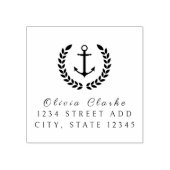 Nautical Boat Anker Stijlvol Script Rubberstempel (Afrduk)