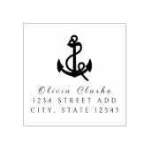 Nautical Boat Anker Stijlvol Script Rubberstempel (Afrduk)