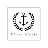 Nautical Boat Anker Stijlvol Script Rubberstempel (Afrduk)