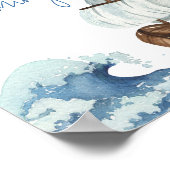 Nautical Boat Baby shower Bedankt voor uw komst Poster (Hoek)