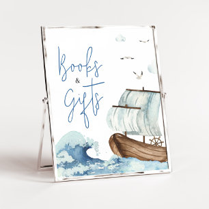 Nautical Boat Baby shower Boeken en geschenken Poster