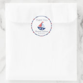 Nautical Boat Baby shower Favor Sticker (Tas)
