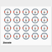 Nautical Boat Baby shower Stickers - Het is een jo (Vel)