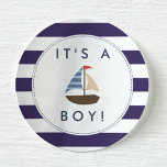 Nautical Boat Baby shower Stickers - Het is een jo<br><div class="desc">Nautical Boat Baby shower Stickers - Het is een jongen!</div>