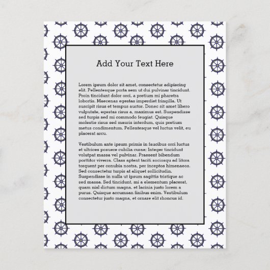 Nautical Boat Captain Sailors Anchor Flyer (Voorkant)