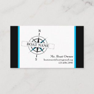 Nautical Boat Card met Compass Visitekaartje