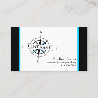 Nautical Boat Card met Compass Visitekaartje