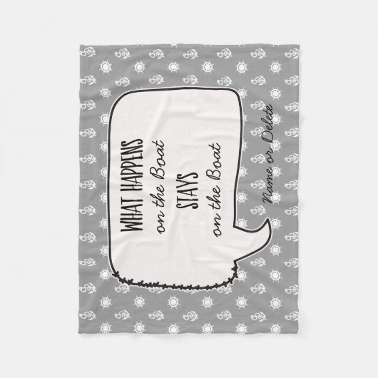 Nautical Boat citeert wat "op de boot gebeurt" Fleece Deken (Voorkant)
