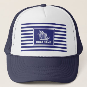 Nautical Boat Design Navy Blue Striped Navy Pet