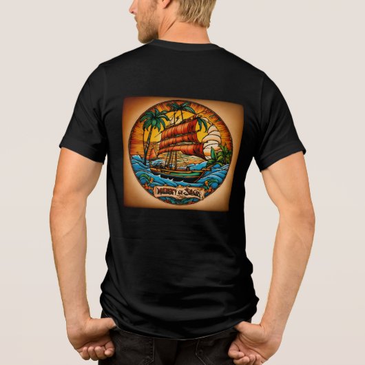 #Nautical #Boat Design T-shirt voor mannen/vrouwen (Achterkant)