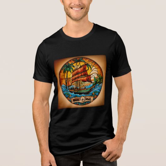 #Nautical #Boat Design T-shirt voor mannen/vrouwen (Voorkant)