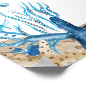 Nautical Boat Hampton Gold Baby shower Welkom Poster (Hoek)