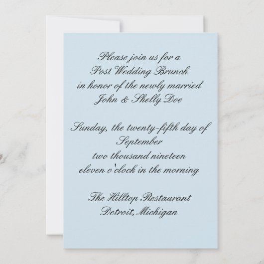 Nautical Boat Invitation Card Kaart (Achterkant)