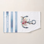 Nautical Boat Name,Anchor Flowers Bad Handdoek (Handdoek)