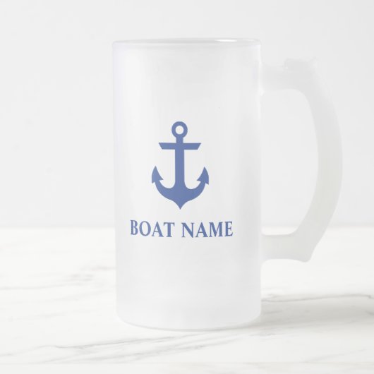 Nautical Boat Name Anchor Matglas Bierpul (Rechts)