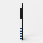 Nautical Boat Name,Anchor Navy Blue Striped Case-Mate iPhone Case (Achterkant/links)