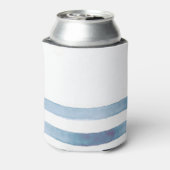 Nautical Boat Name,Anchor,Rope,Light Blue Stripes Blikjeskoeler (Blikje Achterkant)