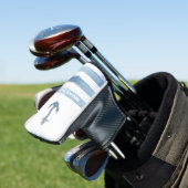 Nautical Boat Name,Anchor,Rope,Light Blue Stripes Golfheadcover (Insitu)