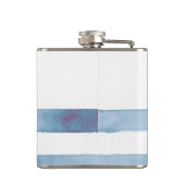 Nautical Boat Name,Anchor,Rope,Light Blue Stripes Heupfles (Achterkant)