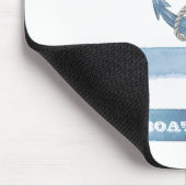 Nautical Boat Name,Anchor,Rope,Light Blue Stripes Muismat (Hoek)