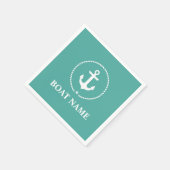 Nautical Boat Name Anchor Rope Servet (Hoek)