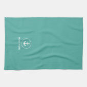 Nautical Boat Name Anchor Rope Theedoek (Horizontaal)