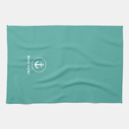 Nautical Boat Name Anchor Rope Theedoek