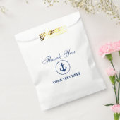 Nautical Boat Name Anchor Rope White Bedankzakje (Gezegeld)