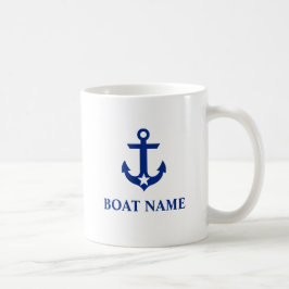 Nautical Boat Name Anchor Star Koffiemok