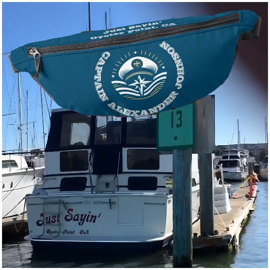 Nautical Boat Name/Home Port Captain's Fanny Pack Heuptasje