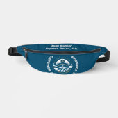 Nautical Boat Name/Home Port Captain's Fanny Pack Heuptasje (Voorkant)