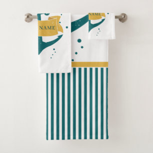 Nautical Boat Name Persoonlijk Bad Handdoek