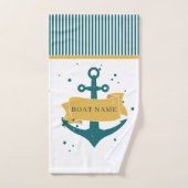Nautical Boat Name Persoonlijk Bad Handdoek (Handdoek)