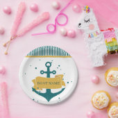 Nautical Boat Name Persoonlijk Papieren Bordje (Feest)