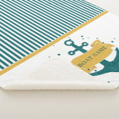 Nautical Boat Name Persoonlijk Sherpa Deken (3/4)