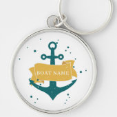 Nautical Boat Name Persoonlijk Sleutelhanger (Voorkant)
