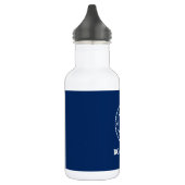 Nautical boat Name Stars Anchor Rope Navy Blue Waterfles (Links)