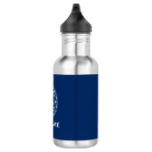 Nautical boat Name Stars Rope Anchor Navy Blue Waterfles (Rechts)