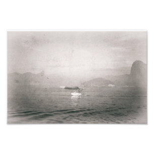 Nautical Boat on Ocean Sailing Foto Afdruk