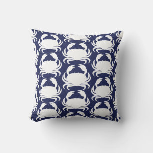 Nautical Boat Pool van het Navy Blue White Crab Pa Kussen