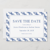 Nautical Boat Rope Flat Save the Date Kaart (Voorkant)